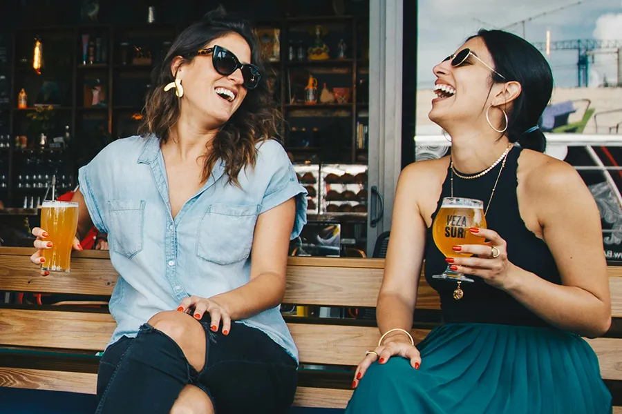 ladies enjoying a drink